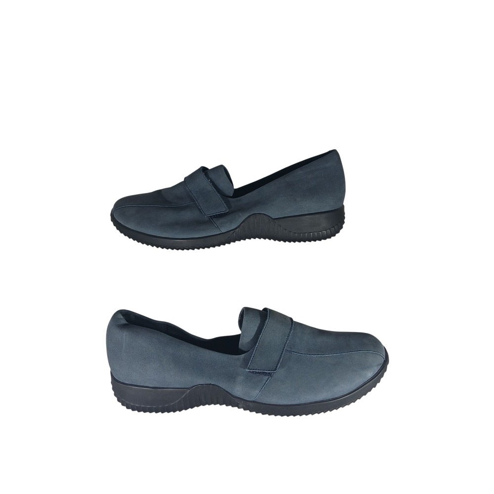 Easy Spirit Musthave Loafers 8.5M Navy Blue Leather Comfort Walking Shoes
